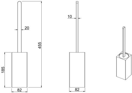 Ершик для унитаза Allen Brau Infinity 6.21009-31 черный матовый, артикул 6.21009-31