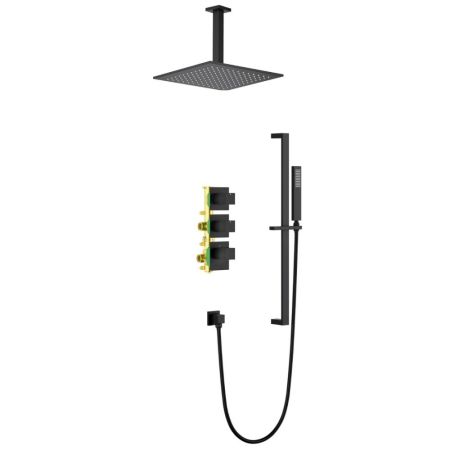 Душевая система встроенная с термостатом Timo Selene SX-2229/03SM черный, артикул SX-2229/03SM