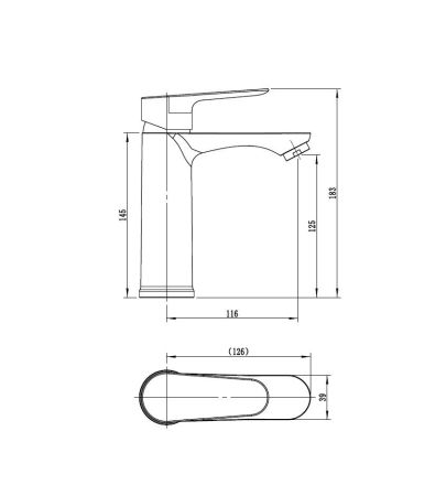 Смеситель для умывальника RUSH EGO (EG5308-11), артикул EG5308-11