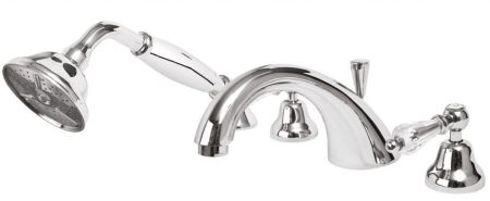 Смеситель на борт ванны с выдвижным душем CEZARES DIAMOND-BVD-Sw, артикул DIAMOND-BVD-02-Sw