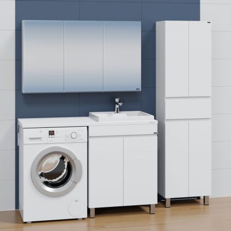 Раковина над стиральной машиной "Юпитер 1300*500" правый, ш/гл без кронштейнов