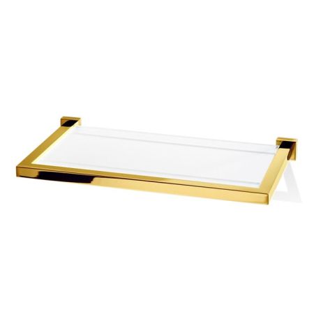 Decor Walther Corner GLA30 Полочка стеклянная 30x16.5см, цвет: золото