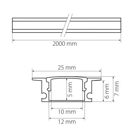 Профиль с прямоугольным рассеивателем  Lightstar 409529, артикул 409529