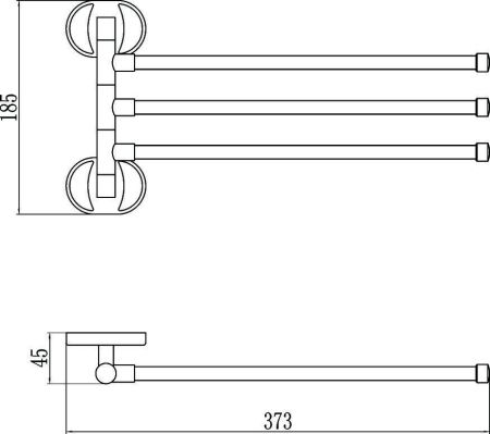 Полотенцедержатель Savol S-008603, хром, артикул S-008603