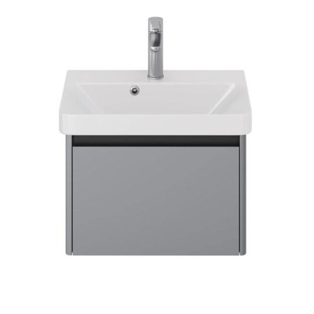 Тумба с раковиной подвесная Dreja Luxury 55 см, серый базальт, артикул 99-2011-com