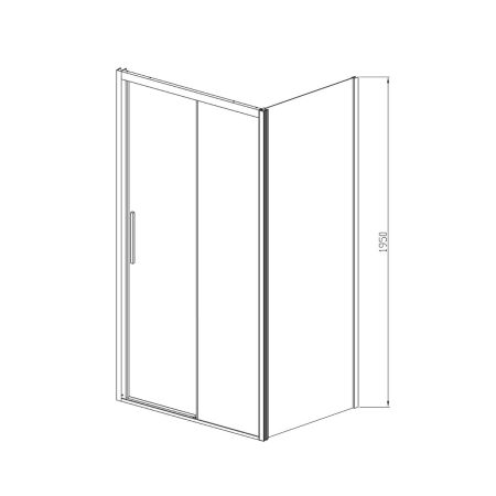 Душевой уголок Soft VSR-3SO9011CLGM, 1100*900, вороненая сталь, стекло прозрачное, артикул VSR-3SO9011CLGM