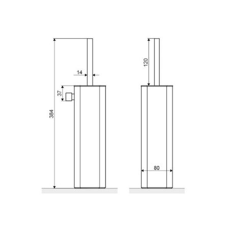 Ершик напольный EXCELLENT Riko (золото), артикул DOEX.1617GL