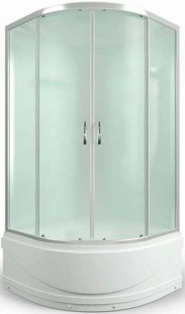 Душевая кабина Erlit Comfort ER3510TP 100x100 задняя стенка Белая стекло матовое, артикул ER3510TP-C3