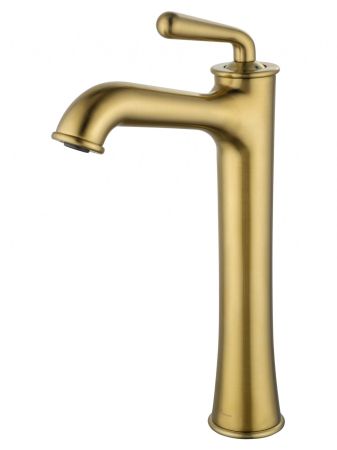 Смеситель для раковины высокий WONZON & WOGHAND STEAM, Брашированное золото (WW-88239008-BG), артикул WW-88239008-BG