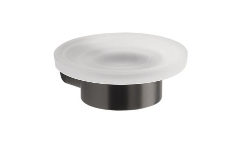 Gedy Pirenei, настенная стеклянная мыльница, цвет оружейная сталь (PVD), артикул PI11(81)