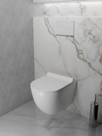 Клавиша смыва Knotlor BIS102WY, белый, артикул BIS102WY