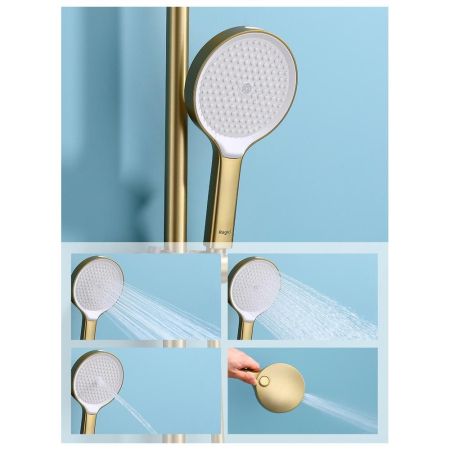 Душевая система Raglo R07.24.03, сатин золотой