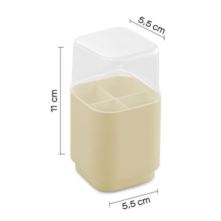 Gedy Seventy, органайзер для насадок к электрическим зубным щеткам, цвет бежевый (без упаковки), артикул 6305(66)