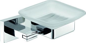 Sanibano Celeste, настенная стеклянная мыльница, цвет хром