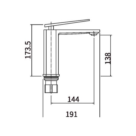 Смеситель для раковины FASHUN A1057, хром