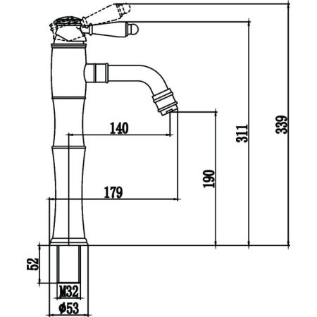 Смеситель для раковины Savol S-006612C, бронза