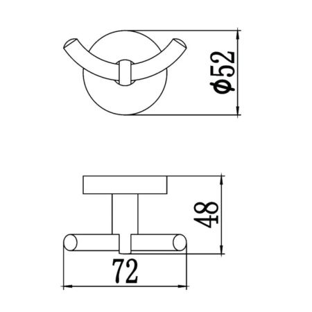 Крючок для ванной комнаты Savol S-008754, хром, артикул S-008754