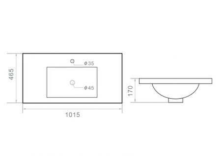 Раковина Orange 101 B03-1000W Белая Раковина Orange 101 B03-1000W Белая