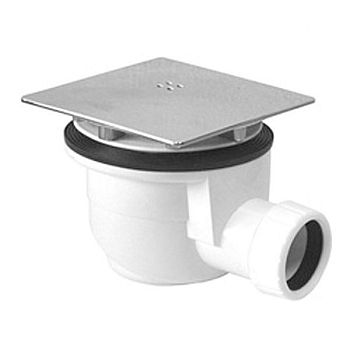 Сифон для душевых поддонов 90/40 хром, квадрат