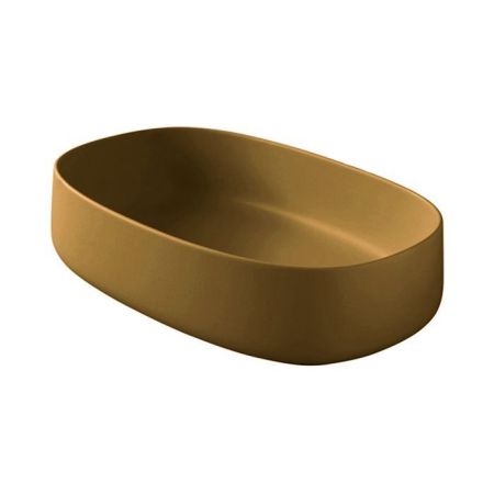 Раковина, Artceram, Cognac, ширина, мм-550, глубина, мм-350, высота, мм-145, тип установки-накладной (настольный), отверстия для смесителя-1, с переливом, материал-керамика, вид грязеотталкивающего покрытия-Saniglaze, без креплений, цвет-Ombra cipro natur, артикул COL003 18 00