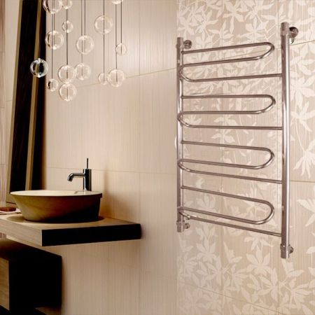 Водяной полотенцесушитель Ника Curve ЛZ 80x60 Хром, артикул ЛZ 80x60