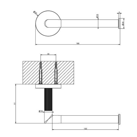 Gessi Ingranaggio Держатель т/б, цвет Black Metal Brushed PVD, артикул 63855#707