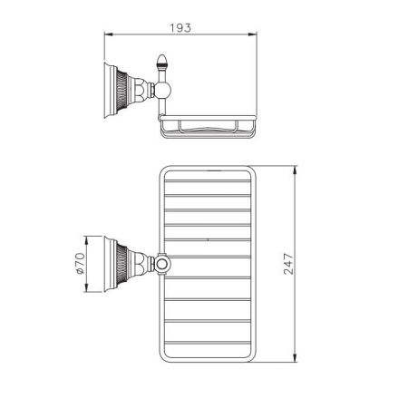 Nicolazzi Impero Полочка-решетка подвесная, цвет: золото, артикул 1493GO36