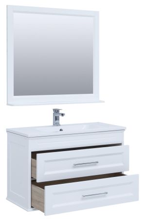 Мебель для ванной Aquanet Бостон М 100 белый (лит. мрамор), артикул 00258284