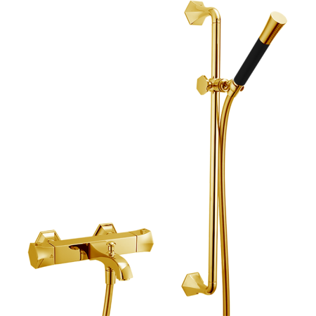 CISAL Cherie Термостатический смеситель для ванны, с душевым комплектом, цвет золото
