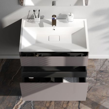 M50AFHX0803EGM Inspire V2.0, База под раковину, подвесная, 80 см, 3 ящика, push-to-open, элегантный