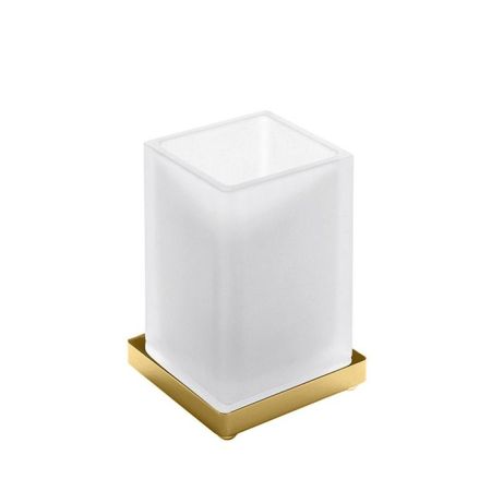 Colombo Look Стакан настольный, цвет: PVD золото матовое/матовое стекло, артикул B1641.OM-VAN