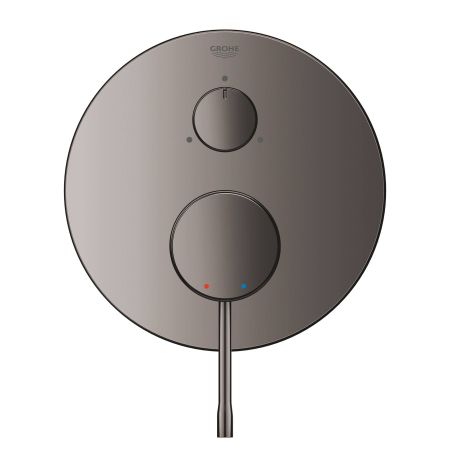 Внешняя часть смесителя для ванны GROHE Essence с переключателем на 3 положения, темный графит, глянец (24092A01)