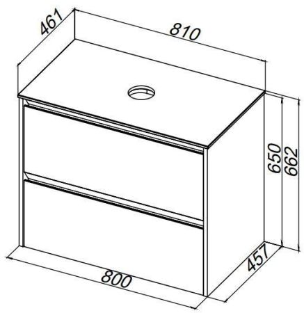 Столешница Allen Brau Activity 80 1.35022.ON акриловый камень оникс