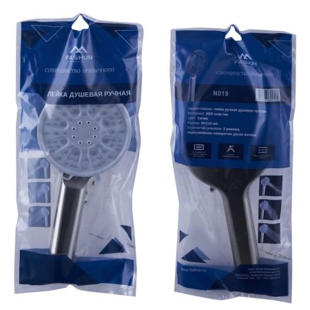 Лейка для душа FASHUN N019, сатин/серый