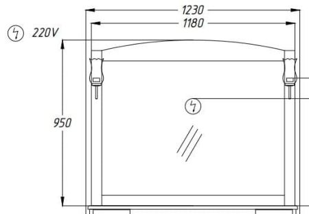 Зеркало Лучия 120 Opadiris Орех антикварный, артикул 