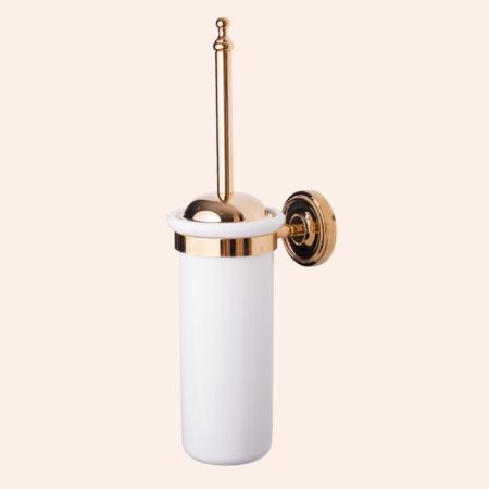 TW Bristol 220 Ёршик подвесной с керамической колбой, цвет белый/светлое золото, артикул TWBR220gold