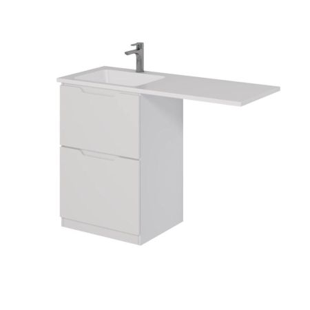 Тумба с раковиной напольная Dreja Bona 60 см, белый, артикул 99-0451-com