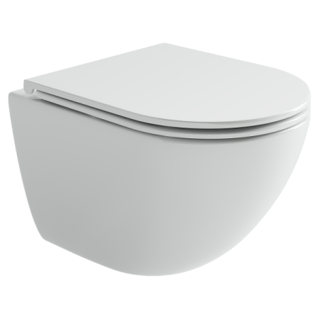 Унитаз подвесной Ceramicanova Альба (Alba) торнадо 3.0 сиденье микролифт белый CN11005T
