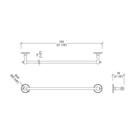 Devon&Devon Old Navy Полотенцедержатель 55.5 см, хром, артикул MIL606CR