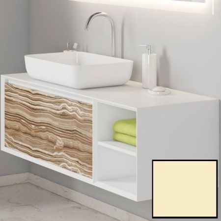 Тумба под раковину SanVit Стайл 120 L kstyle120 подвесная Желтый глянец, артикул kstyle120