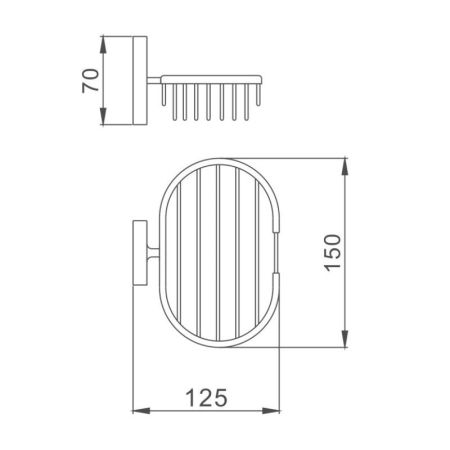 Мыльница D-Lin D221700-1, хром