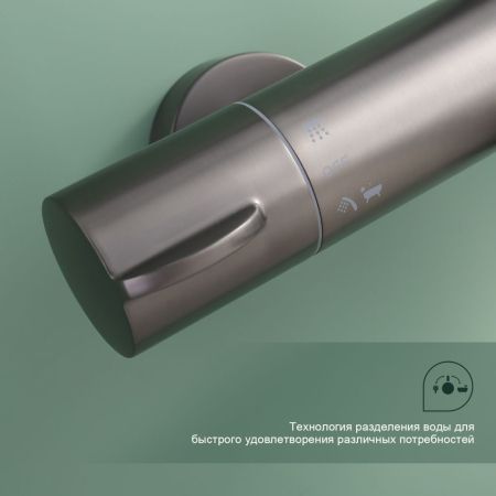 Душевая система с термостатом Splenka S223.26.09, графит