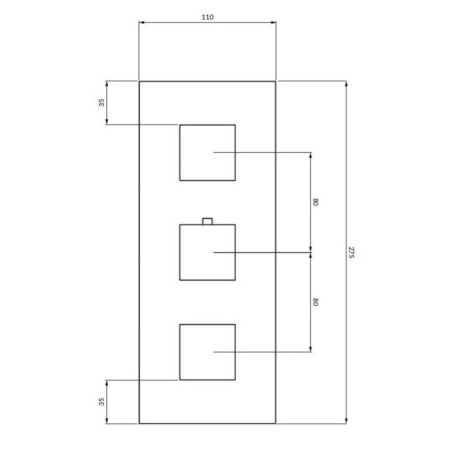Смеситель термостатический для душа, элемент наружного монтажа OMNIRES FRESH FR7138ROCR (хром)