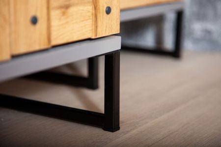 Шкаф пенал Бриклаер Лофт 35 с бельевой корзиной Метрополитен грей