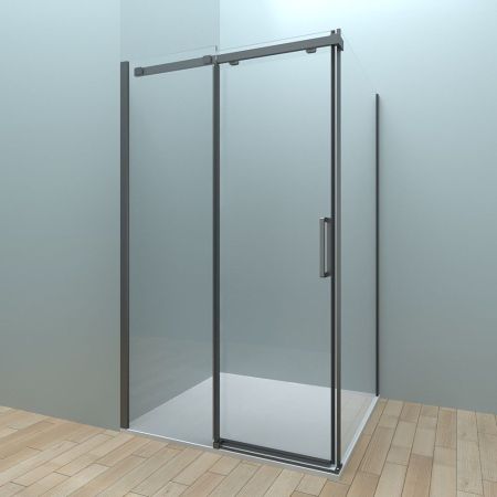 Душевой угол Veconi Rovigo RV-070, 1500х1000х1950, черный, стекло прозрачное, артикул RV070-150100PR-01-19C4