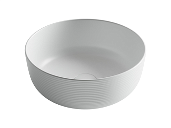 Раковина накладная круглая Элемент (Element) 356x356x135, цвет белый матовый