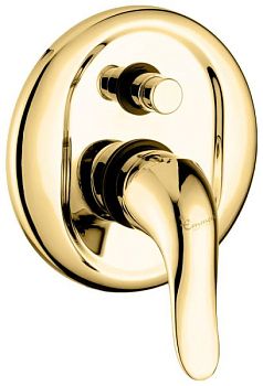 Emmevi Duka, смеситель внутристенный на 2 выхода, цвет золото