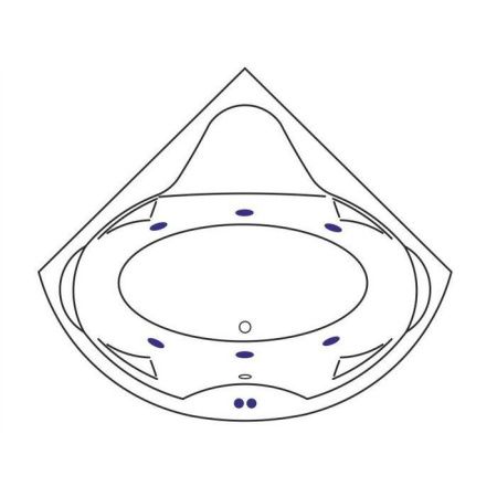 Ванна EXCELLENT Konsul 150x150 "SOFT" (золото)