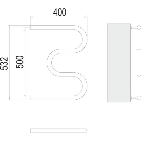 Полотенцесушитель водяной Terminus М-образный (1") 50х40, артикул 4620768881138