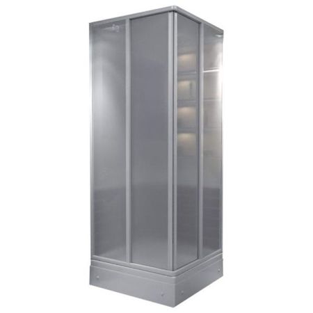 Душевой уголок Bas Аполло 90x90 профиль Белый стекло Грейп, артикул 